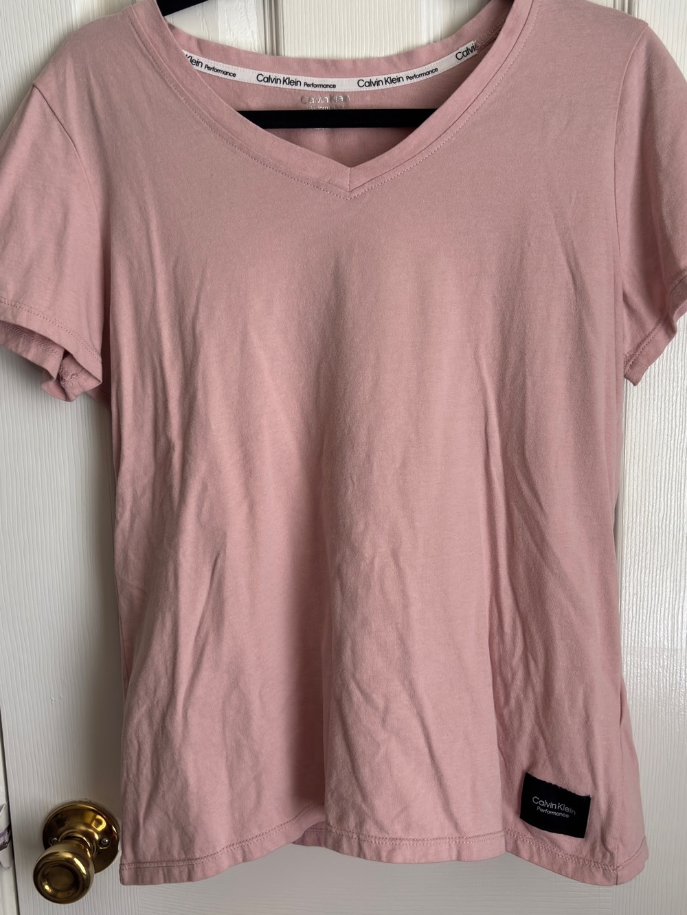 Calvin Klein Dusty Pink V-Neck Short Sleeve Tee